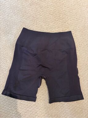 Seamless Dark Purple High-Waist Bike Shorts
